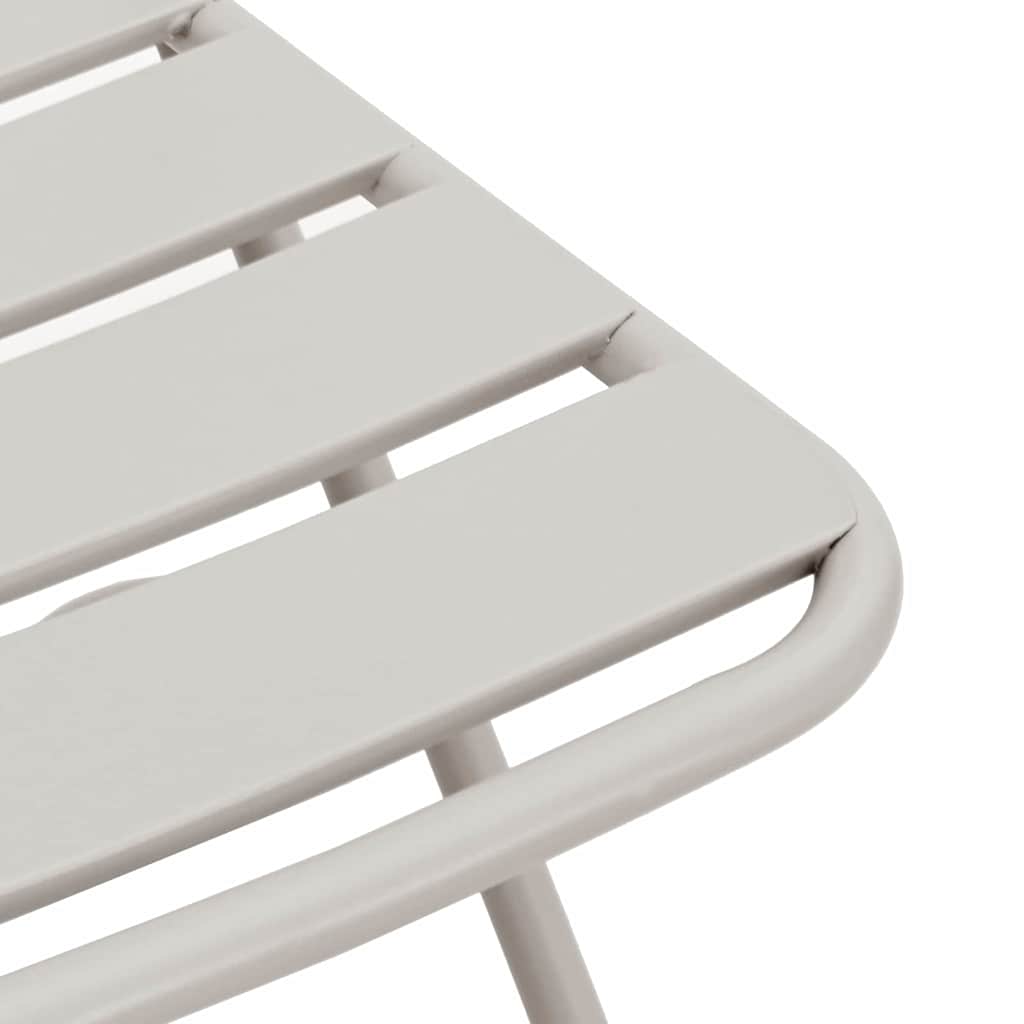 Garden Folding Chair Folding 2 pcs Beige 55 x 56.5 x 91cm Steel